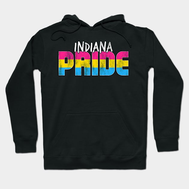 Indiana Pride Pansexual Flag Hoodie by wheedesign